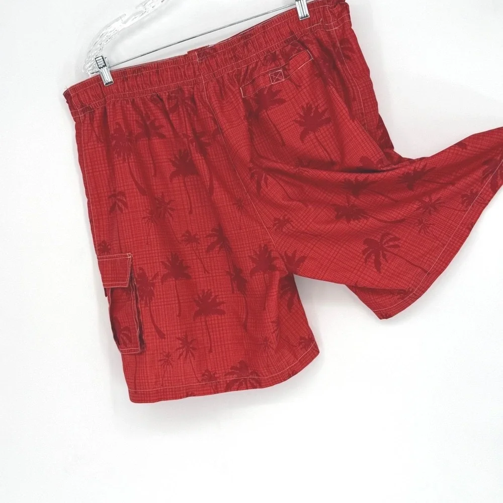 Junction West Orange Palm Tree‎ Cargo Board Shorts XL Beach Resortwear 101-10